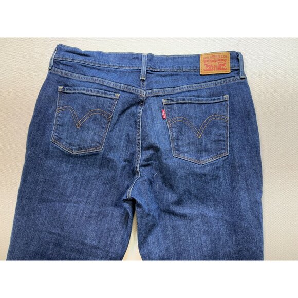 Levis 505 Straight Jeans Womens  Size 12 Blue Denim Medium Wash Classic Fit Y2K - Picture 11 of 13